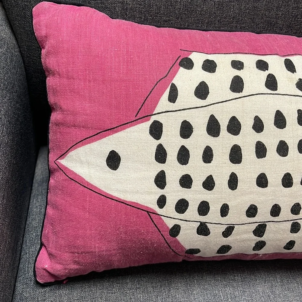 Anthropologie We Love Vera Freckled Fish Pillow